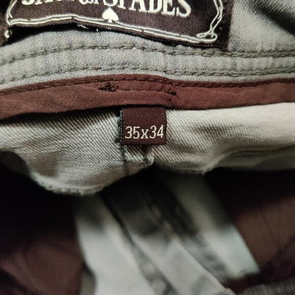 Jack of Spades Jeans Mens 35 x 28 Jack Straight Leg Stretch Ash Black Gray - Picture 5 of 9